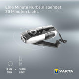 Varta LED Dynamo Taschenlampe. Sehr lange Ausdauer, extrem hell. Immer einsatzbereit. Batterielos.