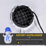 Aufblasbarer Schneemann mit Drehlichtern, 180 cm mit LED-Beleuchtung. Weihnachten Deko Luftfigur