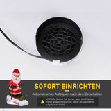 Aufblasbarer Weihnachtsmann auf Skiern, 124 cm mit LED-Beleuchtung. Weihnachten Deko Luftfigur