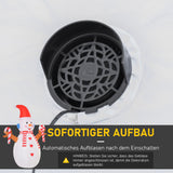 Aufblasbarer Schneemann mit rotierender Beleuchtung, 240 cm mit LED-Beleuchtung. Weihnachten Deko Luftfigur