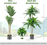 Künstlicher Dracaena mit schlanken Naturstämmen 140 cm