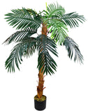 Künstliche Königspalme mit Naturstamm 140 cm