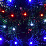 Weihnachtsbaum Tannenbaum Christbaum LED Lichtfaser Stern, multicolor, 90 cm