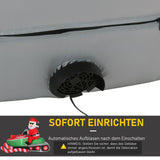 Aufblasbarer Weihnachtsmann auf Snowmobil 1,6 m Nikolaus Santa LED IP44 Polyester