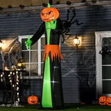 Aufblasbares Kürbis-Gespenst, 270 cm mit LED-Beleuchtung. Halloween Deko Luftfigur