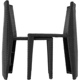 Polyrattan Sitzgruppe 2er Set mit Tisch. Bistrotisch, Bistroset. platzsparend ineinander zu schieben. 3 Farben.