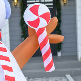 Aufblasbarer Schneemann mit rotierender Beleuchtung, 240 cm mit LED-Beleuchtung. Weihnachten Deko Luftfigur