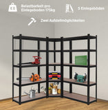 Eckteil zu Schwerlastregalen für Regale 180 x 90 x 40 cm bis 875 kg Eckregal Farbe schwarz