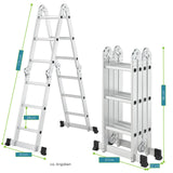 Multifunktionsklappleiter  3,60 m oder 4,80 m Länge. Eingeklappt 127 cm.