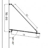 Glas-Vordächer, sehr exklusiver Regenschutz 150/200 cm Breite. VSG Sicherheitsglas.