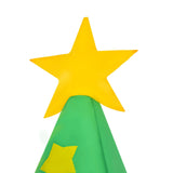 Aufblasbarer Tannenbaum mit Nikolaus und Schneemann, 210 cm mit LED-Beleuchtung. Weihnachten Deko Luftfigur