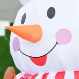 Aufblasbarer Schneemann mit rotierender Beleuchtung, 240 cm mit LED-Beleuchtung. Weihnachten Deko Luftfigur