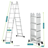 Multifunktionsklappleiter  3,60 m oder 4,80 m Länge. Eingeklappt 127 cm.