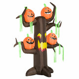 Aufblasbarer riesiger Spukbaum mit Kürbissen, 240 cm mit LED-Beleuchtung. Halloween Deko Luftfigur