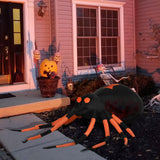 Aufblasbare Halloweendeko Große Spinne 160 x 43 cm mit LED-Beleuchtung