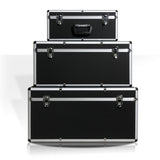 Aluminium-Transportkisten, 3er Set, schwarz oder silber