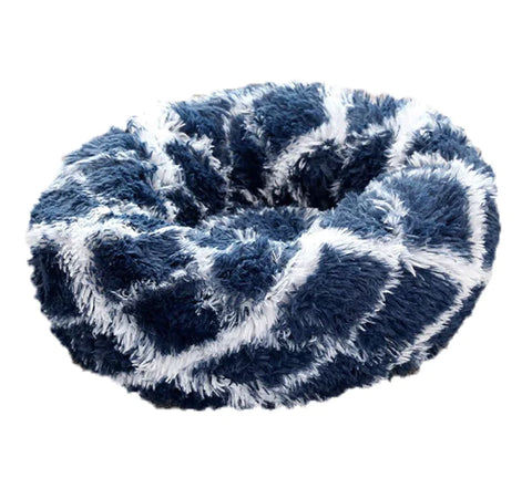Hundebett / Katzenbett. Besonders gemütlich und weich. Größen von 40 cm bis 120 cm. Farbe  blau-weiß