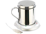 USB-Warmhalteplatte mit Isolier-Tasse, Kaffeetassenwärmer