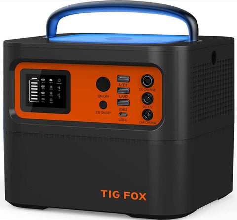 Powerstation für 12 Volt und 230 Volt. 540Wh Lithium Batterie 150.000 mAh,  230V Wechselstromsteckdose mit reiner Sinuswelle für Camping im Freien