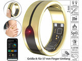 Neuestes High-Tech Produkt: Fingerring-Fitness-Tracker in Gold oder Silber: Stilvolle Gesundheitsüberwachung.